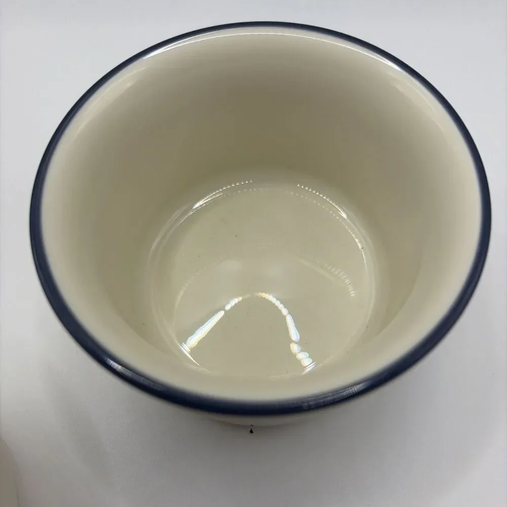 Lenox Poppies On Blue Ramekins Set Of 4 & 8oz Tea Coffee Cup USA Stoneware